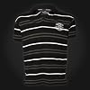 Guinness Black Gray White Stripe Golf Polo