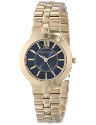 Anne Klein Womens AK/1494NVGB Navy Blue Dial Gold-Tone Bracelet Watch