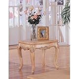 BEAUTIFUL END TABLE W. DETAILED CARVINGS ON LEGS