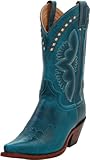 Justin Boots Women's Western Fashion 11" Boot Narrow Square Toe Leather Outsole,Turquoise Damiana,8 C US