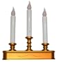 Good Tidings LED 3-Tier Window Christmas Candle Holder with Sensor, Antique Finish