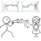 BoldLoft You're so Beautiful...to me Couple Pillowcases-Ideal Valentine's Day Birthday Wedding Anniversary Romantic Gift for HIM or HER