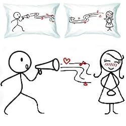 BoldLoft "You're so Beautiful...to me" Couple Pillowcases-Ideal Valentine's Day Birthday Wedding Anniversary Romantic Gift for HIM or HER