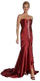Elegant Jeweled Strapless Bridesmaid Formal Prom Gown Dress