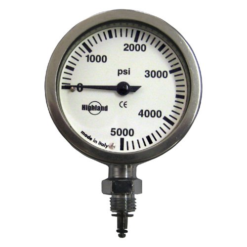 XS Scuba Brass/Glass Pressure Gauges