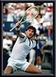 Art Poster Metal Framed Print - Jimmy Connors - 1991 US Open Tennis - Artist: Carol Newsom- Poster Size: 14 X 11