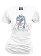 Junk Food David Bowie Aladdin Sane 1973 Electric White Juniors/Ladies T-Shirt Tee