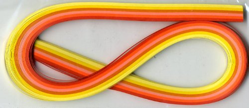 Paper Quilling Strips - Yellow & Orange Assorted - 1/8 inches - 100 pieces