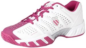K-Swiss 83027 Bigshot Light Tennis Shoe (Big Kid),White/Magenta/Silver,2 M US Little Kid