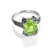 FOJO's Marcasite & Peridot CZ Oval Ring