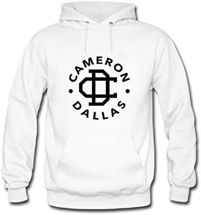 Close2U Women's Classic Juniors Dallas Cameron Print Pullover Hoodie Medium White
