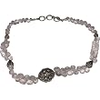 Romantic Gifts Silver Rose Quartz Gemstone Necklace 18.75 inches (gnklcs337nklc)