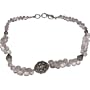 Silver Rose Quartz Gemstone Necklace 18.75 inches (gnklcs337nklc)