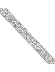 Sterling Silver 7 Inch Fancy CZ Bracelet