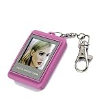 BV 1.5'' 1.5 Inch USB Mini Digital KEY Ring Chain Keychain Photo Picture Frame with 16MB Memory in Pink colour - Plug & Play with No Need to Install Driver