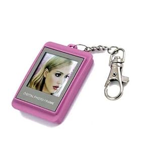 BV 1.5'' 1.5 Inch USB Mini Digital KEY Ring Chain Keychain Photo Picture Frame with 16MB Memory in Pink colour - Plug & Play with No Need to Install Driver