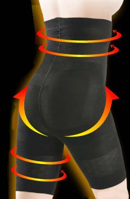 加圧下着　ゲルマ スリムボディ　Ｍ－Ｌサイズ　ブラック