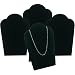 4 Black Velvet Padded Necklace Pendant Display Bust Easels 5.25"