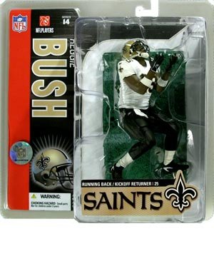 McFarlane Toys NFL Sports Picks Series 14 Action Figure Reggie Bush (New Orleans Saints) White Jersey Variant