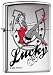 Zippo Pinup-Lucky Horseshoe and Dice HP Chome Lighter, 6266