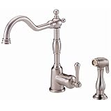 Danze D404214SS Opulence Single-Handle Kitchen Faucet with Spray, Stainless Steel