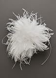 David's Bridal Feather Pouf Fascinator Style H8085, White, Bridal Wedding Fascinator David's Bridal Feather Pouf Fascinator Style H8085, White, Bridal Wedding Fascinator