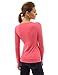 PattyBoutik Women Notch Neck Buttons Trim Blouse Top (Bright Heather Coral X-Large)