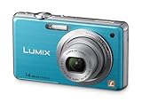 Panasonic LUMIX DMC-FS11EG-A Digitalkamera (14 Megapixel, 5-fach opt. Zoom, 6,86 cm Display, Bildstabilisator) blau