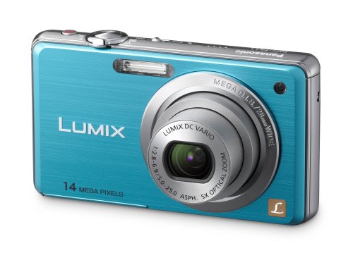 Panasonic LUMIX DMC-FS11EG-A Digitalkamera (14 Megapixel, 5-fach opt. Zoom, 6,86 cm Display, Bildstabilisator) blau