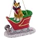 Shiba Inu Sleigh Dog Christmas Ornament