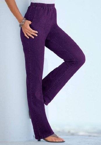 Roamans Plus Size Relaxed Boot Flare Stretch Jeans product image