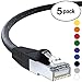 InstallerParts (5 Pack Ethernet Cable CAT5E Cable Shielded (FTP) Booted 12 FT - Red - Professional Series - 1Gigabit/Sec Network/Internet Cable, 350MHZ