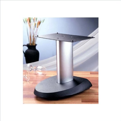 VSP Series Center Speaker Stand in Grey Silver - Set of 2 VSP Series Center Speaker Stand in Grey Silver - Set of 2