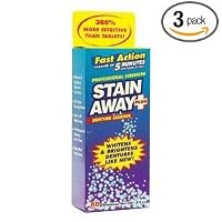 Stain Away Plus Denture Cleanser, 8.1-Ounce (Pack of 3)