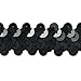 Expo International 2-Row 7/8-Inch Metallic Stretch Sequin Trim, 20-Yard, Black
