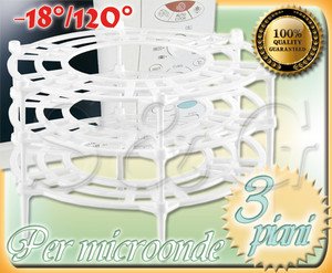 NOVITA': SUPPORTO GRIGLIA MULTIPIANO PER FORNO A MICROONDE PORTAPIETANZE PIATTI