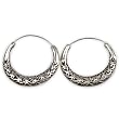 Handmade Bali Earrings Sterling Silver Jewelry Size: 1.75 inches