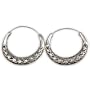 Handmade Bali Earrings Sterling Silver Jewelry 1.75 inches
