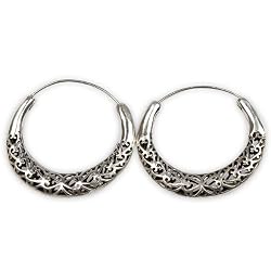 Earrings Sterling Silver in Dangle Style 1.75 inch (ers306)
