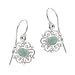 Sterling Silver May Birthstone Round Celtic w/ Genuine Emerald Center Drop Earrings