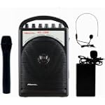 Hisonic HS120B Portable PA System with Wireless Microphones, Black