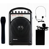 Hisonic HS120B Portable PA System with Wireless Microphones, Black