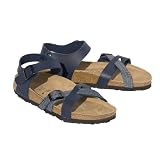 Birkenstock Lille Linen Blue by Birkenstock