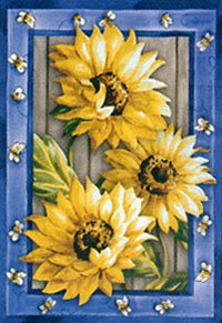 Country Sunflower House Flag
