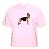 German Shepherd - Light Pink Infant Lap-Shoulder Tee (6M)