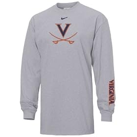 Nike Virginia Cavaliers Ash Youth Classic Logo Long Sleeve T-shirt