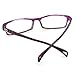 PenSee Fashion Horned Rim Rectangular Eye Glasses Frames Clear Lens (Purple(Dot legs))