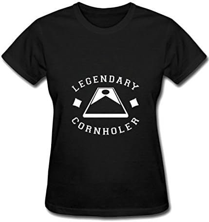 Ptrand Women's Legendary Cornholer, Cornhole Game tees black