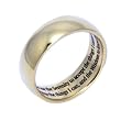 18k Electroplated Gold Stainless Steel Serenity Prayer Ring - "God grant me the serenity..." Serenity Prayer Jewelry Rings for Men or Women