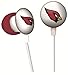 iHip NFF10200AZC NFL Arizona Cardinals Mini Ear Buds, Red/Black